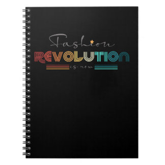 Espiral Caderno Tipográfico Retro Fashion Revolution