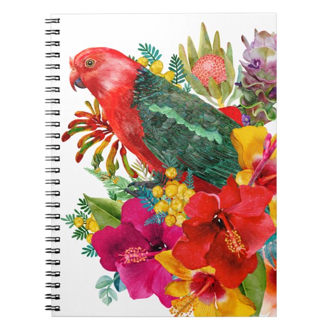 Espiral Caderno Tropical Papagaio Rei (Frente)