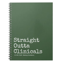 Caderno Universitário Minimalista Verde Oliva para