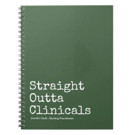 Espiral Caderno Universitário Minimalista Verde Oliva para