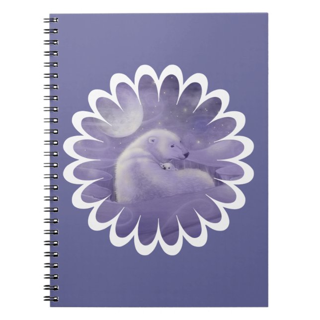 Espiral Caderno Urso Polar e Filhote (Frente)