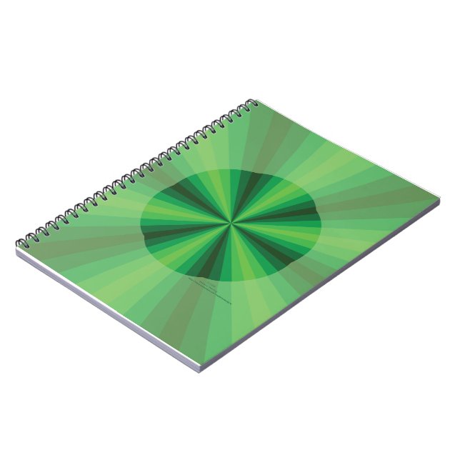 Espiral Caderno Verde Ilusão Óptica (Left Side)
