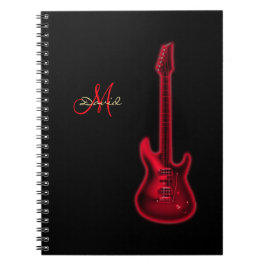 Espiral Caderno vermelho personalizado da música da