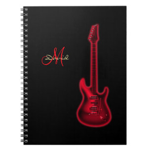 Espiral Caderno vermelho personalizado da música da