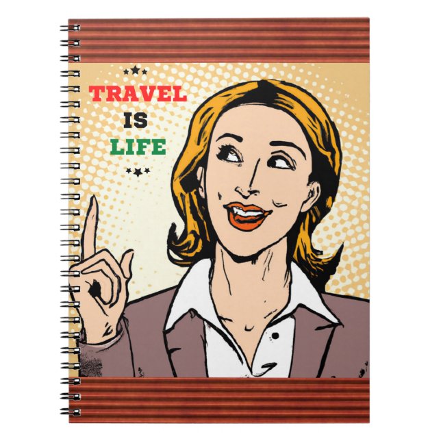 Espiral Caderno Viagem É Vida (Frente)