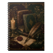 Caderno Vintage Dark Academia | Livros Antigos