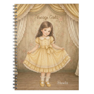 Espiral Caderno Vintage Girls com Brenda
