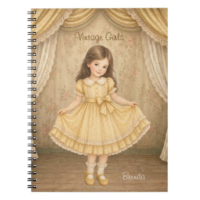 Espiral Caderno Vintage Girls com Brenda (Frente)
