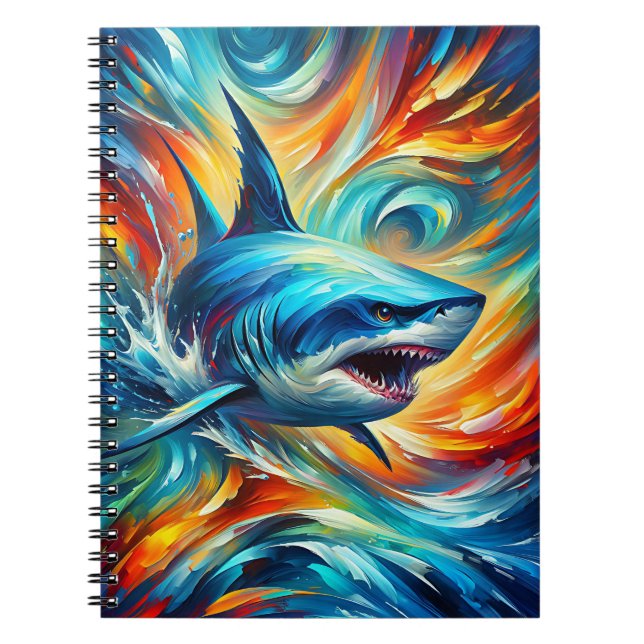 Espiral Caderno Vortex Shark Splash (Frente)
