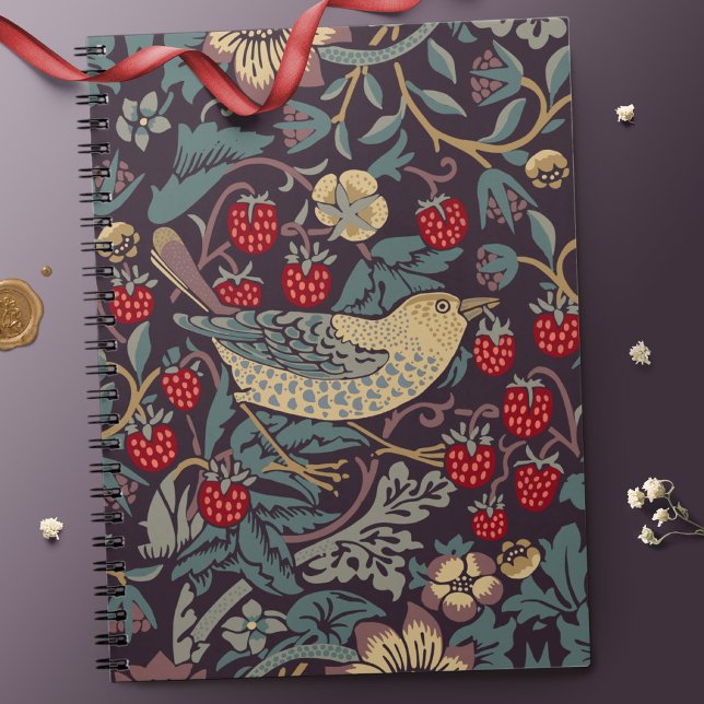 Espiral Caderno William Morris Strawberry Thief (Criador carregado)
