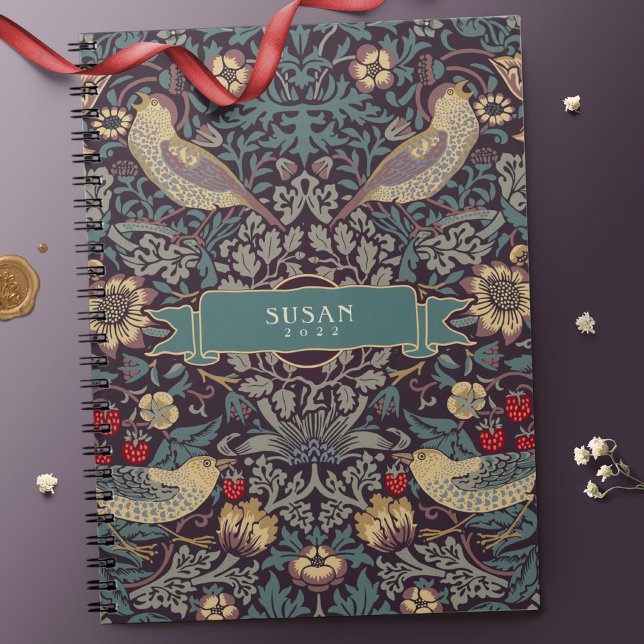 Espiral Caderno William Morris Strawberry Thief (Criador carregado)