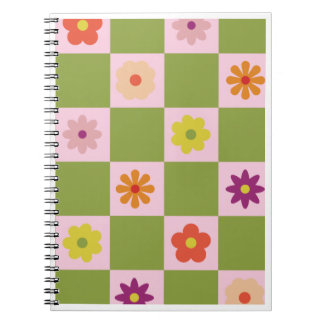 Espiral Caderno Xadrez Retro