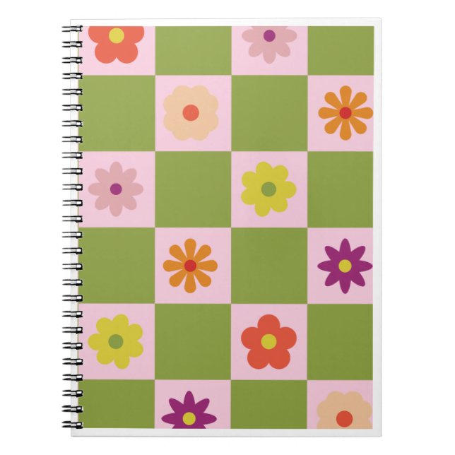 Espiral Caderno Xadrez Retro (Frente)