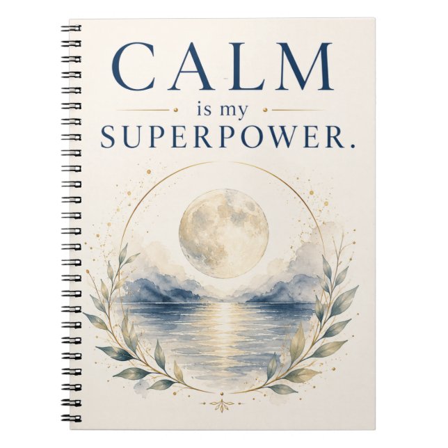 Espiral Calma É Meu Superpoder - Caderno de Mindfulness (Frente)