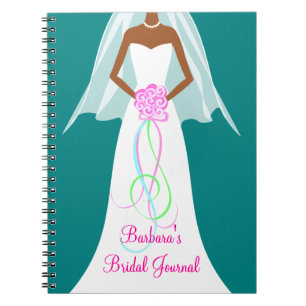 Espiral Casamento do afro-americano - caderno nupcial do