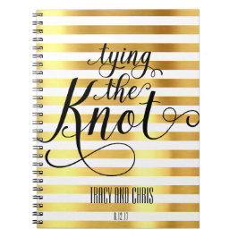 Espiral Casando branco e Dourado que Wedding o caderno
