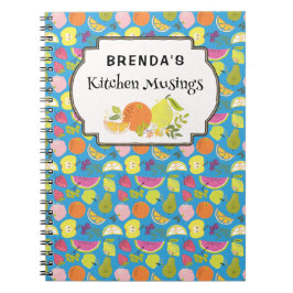 Espiral Cogumelos selvagens padrão caderno personalizado