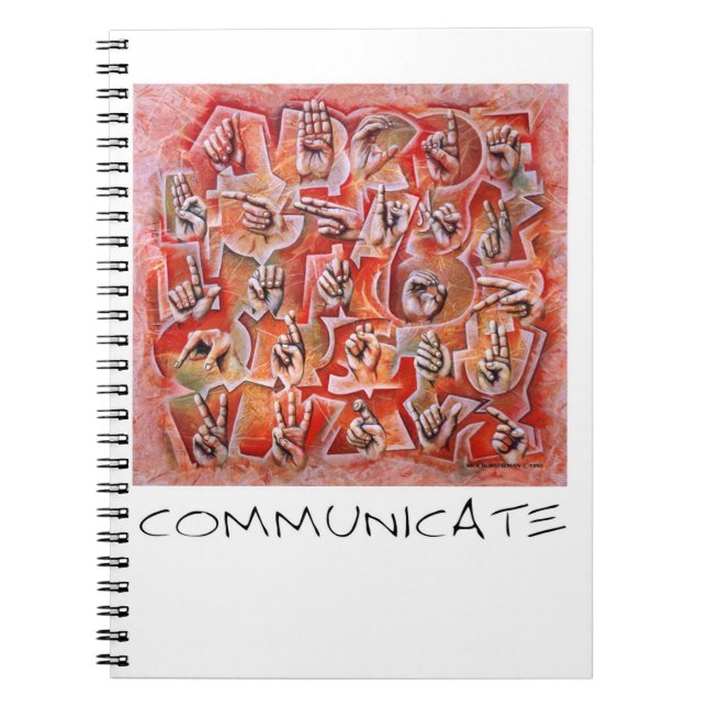 Espiral Comunique o caderno do linguagem gestual (Frente)