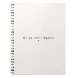 Espiral Confiança Silenciosa Caderno Minimalista Calmo Neu