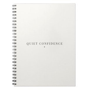 Espiral Confiança Silenciosa Caderno Minimalista Calmo Neu