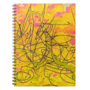 Espiral Cool Pollock-inspirou o caderno do Scribble