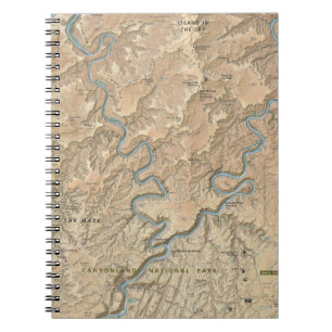 Espiral Coração do caderno do mapa de Canyonlands (Utá)