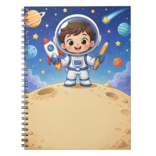 Espiral Criança Astronauta Pronta para Explorar Caderno Es