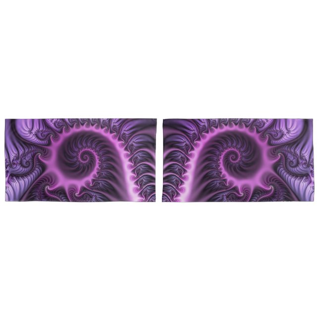Espiral De Arte Fractal, Roxal, Rosa-Legal, vívida (Frente - conjunto)