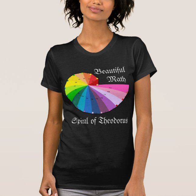 Espiral de Teodorus - Bela camiseta Matemática (Frente)