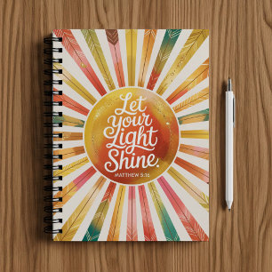 Espiral Deixe sua luz brilhar, caderno de fé cristã