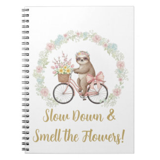 Espiral Desacelere & Sinta o Aroma das Flores Caderno de P