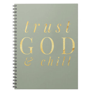 Espiral Deus da confiança e caderno da religião do frio