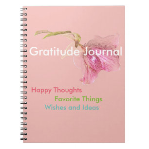 Espiral Diário da gratitude do caderno