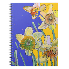 Espiral Diário de Aquarela Narciso Caderno Floral