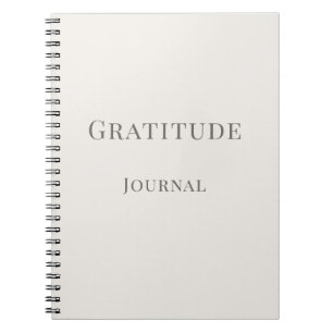 Espiral Diário de Gratidão - Caderno de Tipografia Minimal