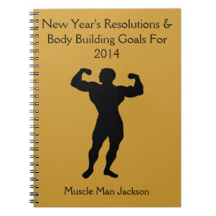 Espiral Diário do caderno do Bodybuilder - customizável