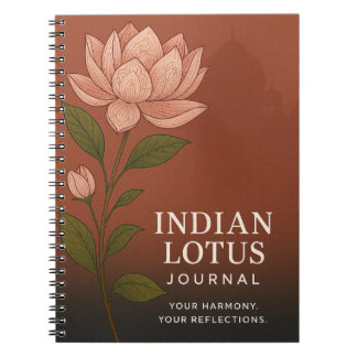 Espiral Diário do Lótus Indiano: Caderno Inspirado na Natu