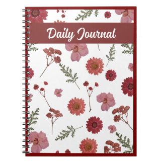 Espiral Diário Floral Diário, Caderno de Flores Bonito