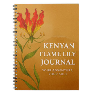 Espiral Diário Keniano Lírio de Chama – Caderno Soulful 