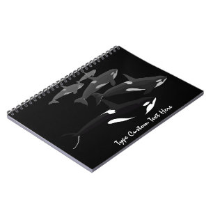 Espiral Diário personalizado caderno da baleia de