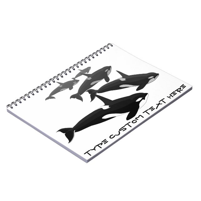 Espiral Diário personalizado caderno da baleia de (Left Side)