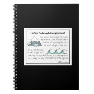 Espiral Encontrando o caderno preto da paixão e da