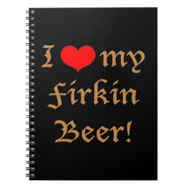 Espiral Eu amo minha cerveja do Firkin! Caderno