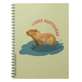 Espiral Eu amo o Caderno dos capivaras