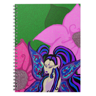 Espiral Fada no caderno das flores