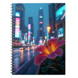Espiral Flor Moderna na Paisagem Urbana - Caderno