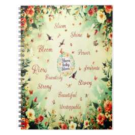 Espiral Floresça Bebê Floresça - Caderno Floral