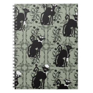 Espiral Gatos Profissionais, conjunto, caderno de 80 págin