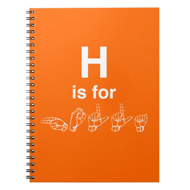 Espiral H é para o caderno do HOLLA de DEAFinitelySLANG (Frente)