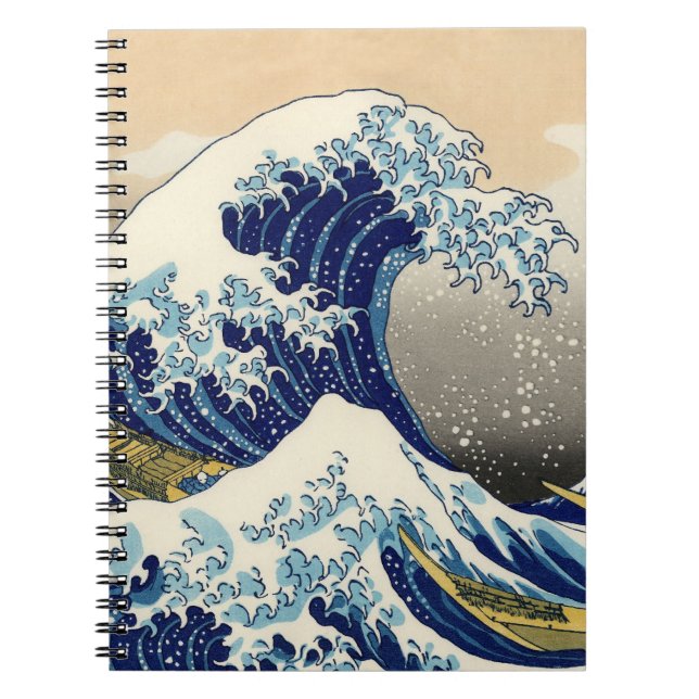 Espiral Hokusai o grande caderno da onda (Frente)